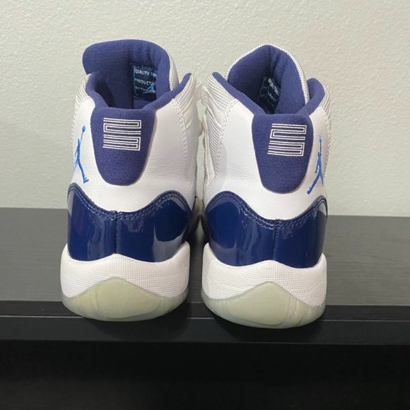 Air Jordan 11 Retro BG. White and University Blue. Size 6Y (Womens Size 8). - Picture 11 of 11